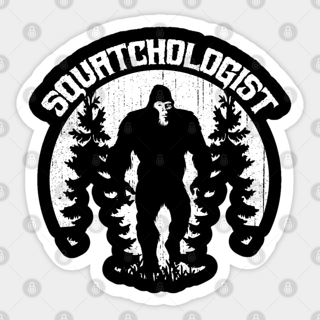 Bigfoot Squatchologist Sticker by Tesszero